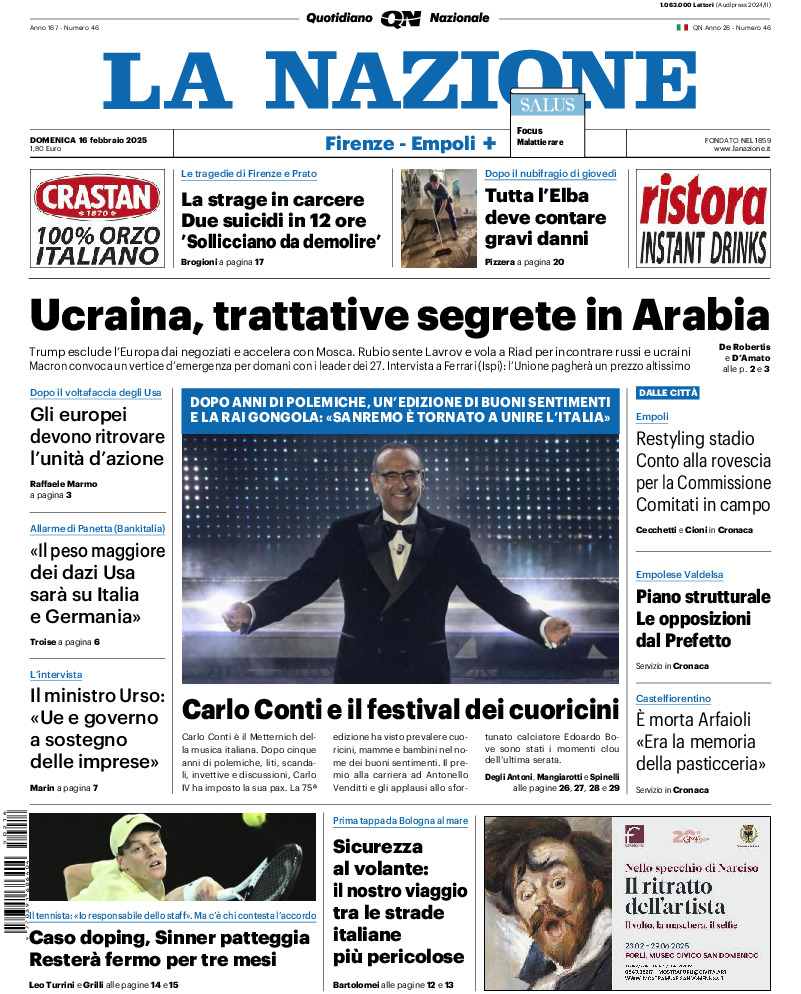 Prima-pagina-la nazione-edizione-di-oggi-20250216